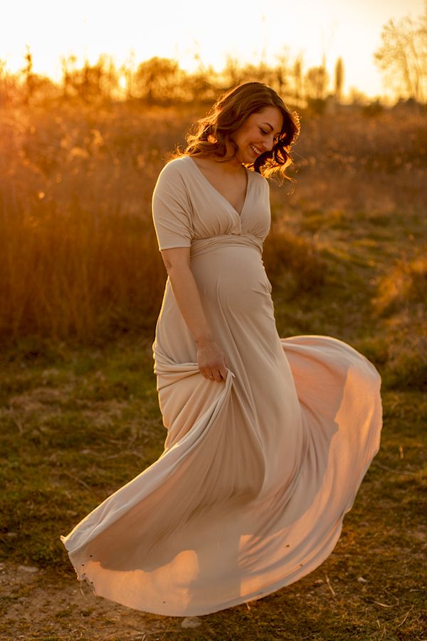 servizio fotografico gravidanza al tramonto